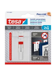   Akasztószög öntapadó állítható, érzékeny felületekhez 2 kg teherbírású 2 darab/bliszter Tesa Powerstrips