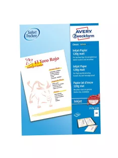 Fotópapír 210x297mm 120g 150 ív/doboz matt Avery fehér