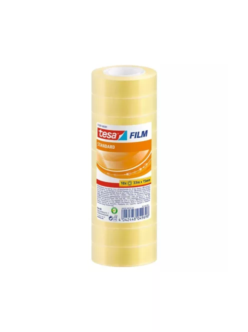 Ragasztószalag 15mmx33m irodai Tesa 10 db/csomag, átlátszó