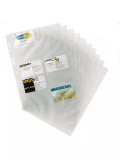   Névjegykártyatartó betét, 80 zseb/betét, 10 betét/csomag Visifix, Durable