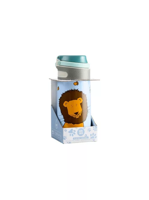 Termosz, acél, fedeles, 350ml, Wabo, oroszlános