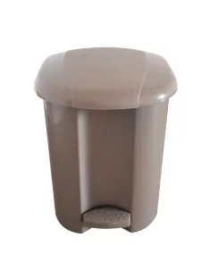 Szemeteskuka pedálos műanyag 17 literes, barna