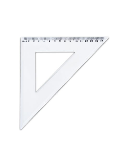 Vonalzó háromszög 45° 15,5cm, műanyag Antilop