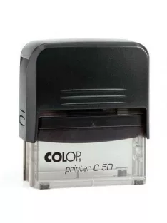   Bélyegző C50 Printer Colop átlátszó fekete ház/fekete párna