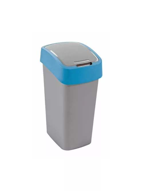 Szemeteskuka billenő fedéllel műanyag 45 literes Curver ezüst-kék