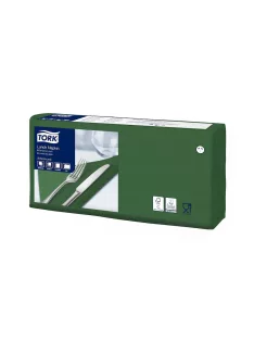   Szalvéta 2 rétegű 1/4 hajtás lapméret: 32,8 x 32,5 cm 200 lap/csomag Lunch Tork_477214 sötétzöld