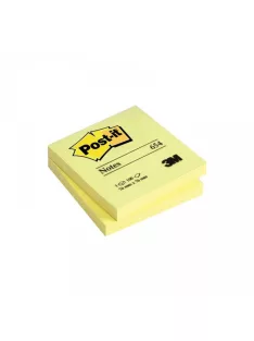   Jegyzettömb öntapadó, 76x76mm, 100lap, 3M 654 Post-It, sárga