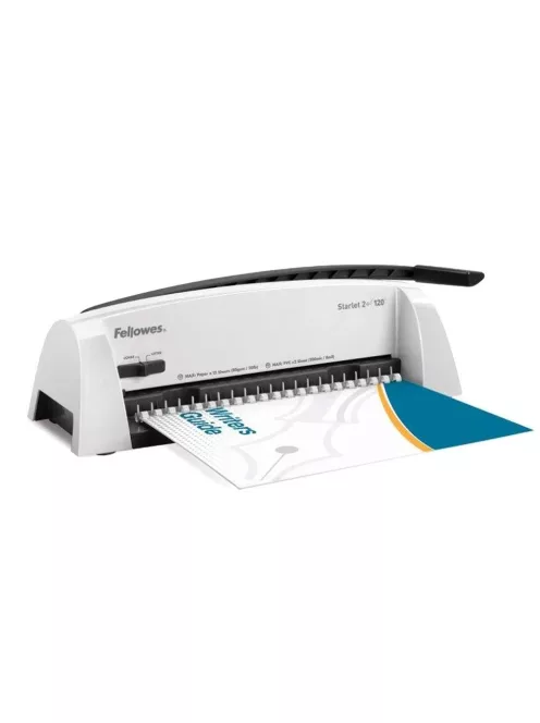 Spirálozógép, műanyag spirálkötéshez, manuális, 120lap, Fellowes® Starlet 2+