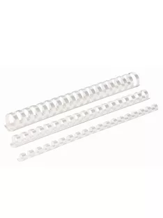   Spirál műanyag, 10mm, 41-55lap, 100 db/doboz, Fellowes® fehér