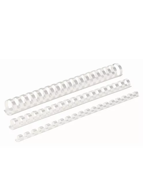 Spirál műanyag, 10mm, 41-55lap, 100 db/doboz, Fellowes® fehér