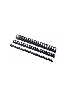   Spirál, műanyag, 16mm, 101-120lap, 100 db/doboz, Fellowes® fekete