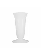 Sírváza temetői váza talpas 16 x 29 cm műanyag fehér