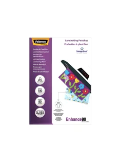  Lamináló fólia, A4, 80 micron, fényes, 25 db/doboz, Fellowes®
