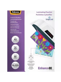   Lamináló fólia, A3, 80 mikron, fényes, 25 db/doboz, Fellowes®