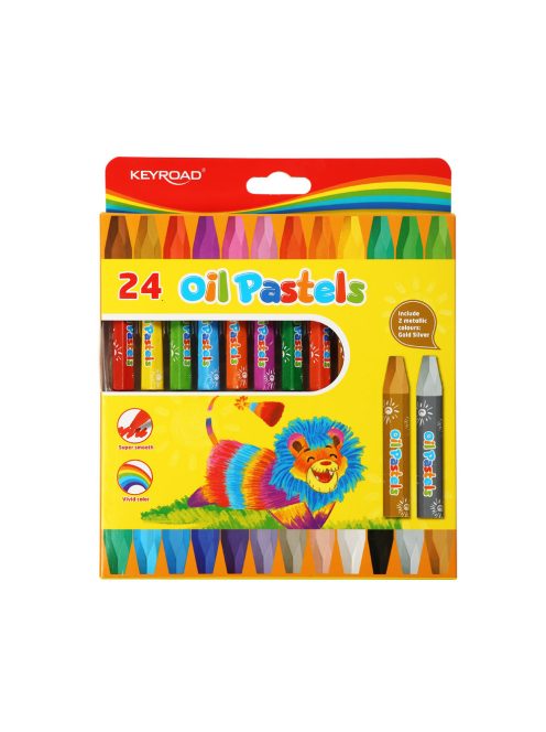 Kréta olajpasztell, 74 x 10 mm, 24 db/doboz, Keyroad