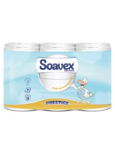  Toalettpapír 3 rétegű kistekercses 100% cellulóz 170 lap/20,4 m/tekercs 12 tekercs/csomag Soavex Maxi Prestige_Paperdi