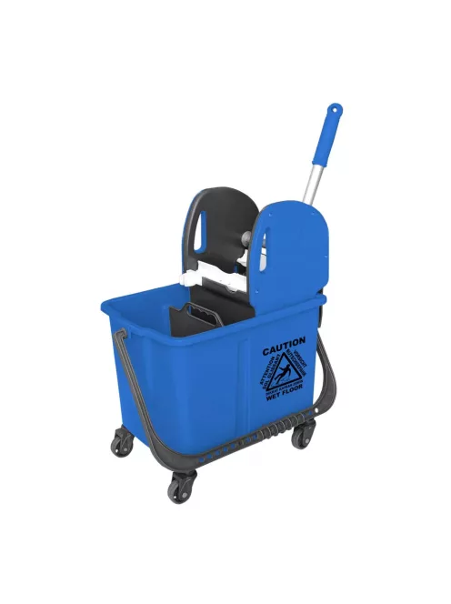 Takarítókocsi műanyag osztott vödrös 20 literes BTS733B kék