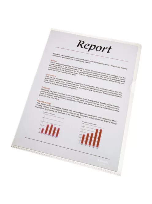 Genotherm 'L' A4, 75 micron víztiszta 54810 100 db/csomag, Esselte