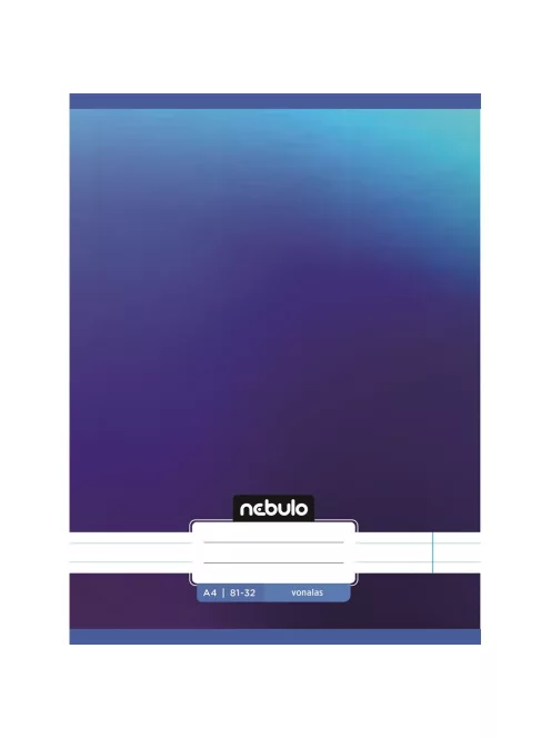 Füzet, A4, vonalas, 81-32, Monochrome és Gradient minták II., 12 db/csomag Nebulo