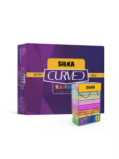   Radír, kerekített szélű, 8 db-os készletben, pasztell színekben, 30 klt/display Silka