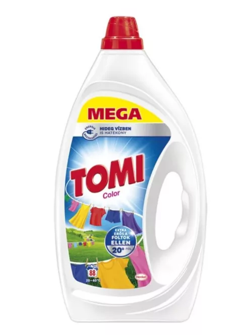 Mosógél 3,96 liter (88 mosás) színes ruhákhoz Tomi MEGA