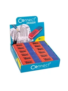   Radír Connect 2 db/blister piros/kék C-36BR, fehér szögletes C-36W