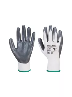   Védőkesztyű PU tenyérmártással nylon XXL-es méret  A310 Portwest szürke-fehér