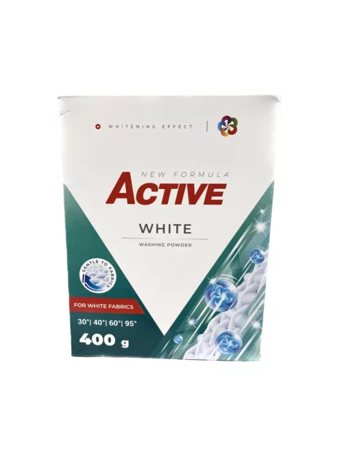 Mosópor 400 g (6 mosás) zsákos fehér ruhákhoz Active White