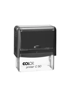 Bélyegző C50 Colop átlátszó fekete ház/natúr párna