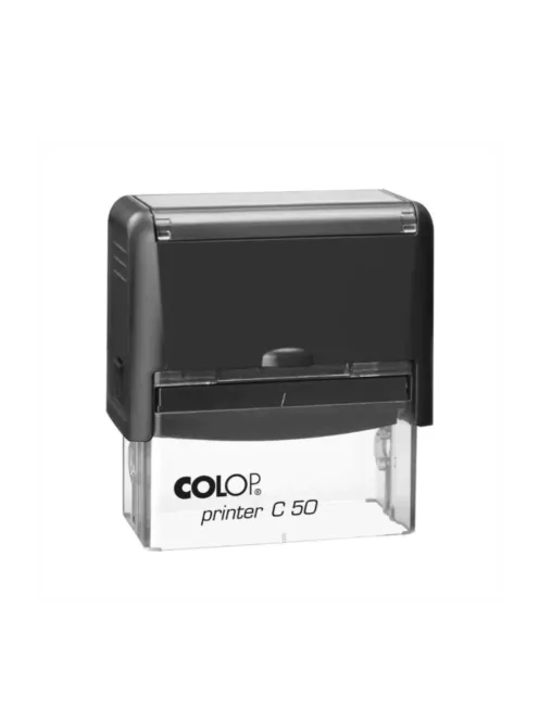 Bélyegző C50 Colop átlátszó fekete ház/natúr párna