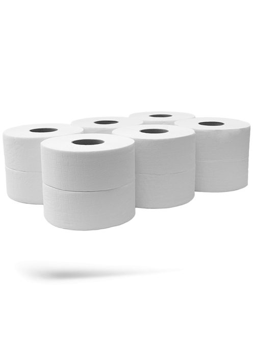 Toalettpapír 2 rétegű közületi átmérő: 20 cm 100 % cellulóz 170 m/tekercs 12 tekercs/csomag_hófehér