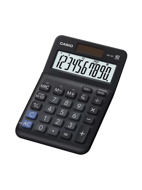 Számológép asztali 10 digit nagy, döntött kijelző Casio MS 10 F fekete