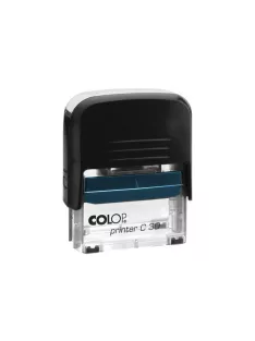 Bélyegző C30 Colop fekete átlátszó ház/kék párna