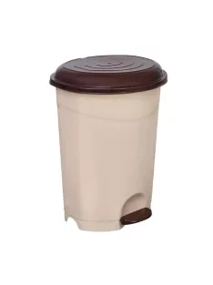 Szemeteskuka pedálos műanyag 12 literes barna UP126B