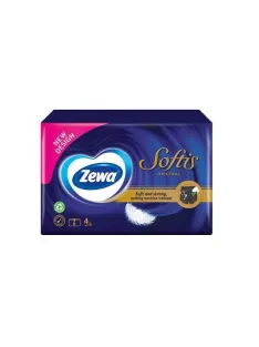   Papírzsebkendő 4 rétegű 6 x 9 db/csomag Zewa Softis illatmentes
