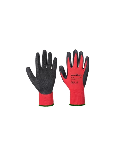 Kesztyű latex mártott Portwest XL-es méret piros