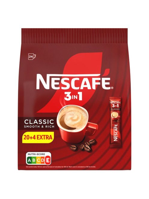 Kávé instant, 24 x 16,5g, 3in1 Nescafé Classic