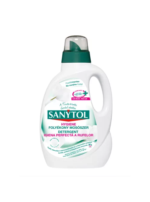Mosógél 1,7 liter (17 mosás) fehér és színes ruhákhoz Sanytol Hygiene