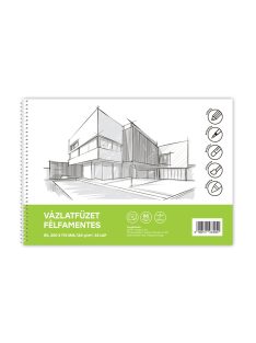 Vázlatfüzet FÉLFAMENTES B/5 32 lap 120gr. Bluering