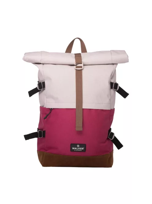 Hátizsák ergonomikus Popcorn & Fresh Pink Roll Top by Walker