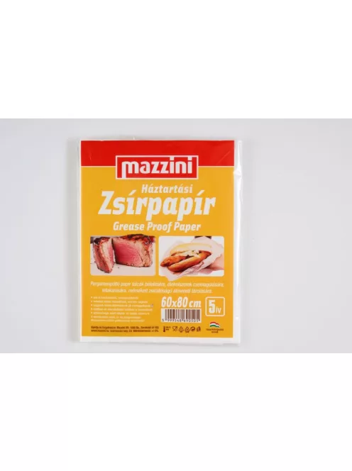 Zsírpapír íves háztartási 60 x 80 cm 5 ív/csomag Mazzini