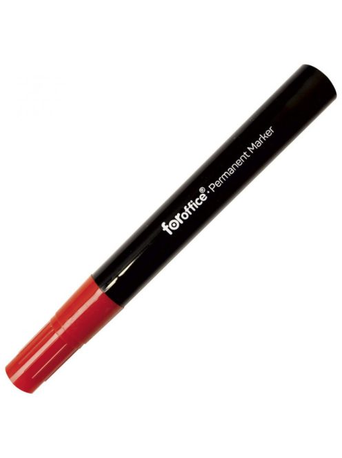 Permanent marker FOROFFICE, kerek végű, 1,5-3mm, piros