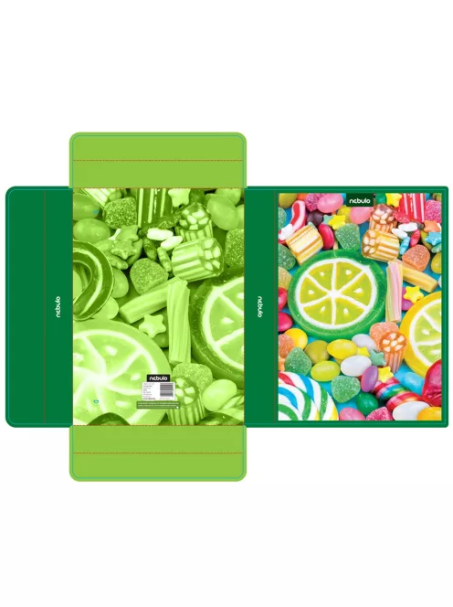 Füzetbox A4, hullámkarton, Candy, Nebulo