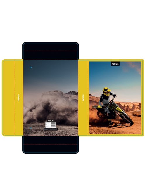 Füzetbox A4, hullámkarton, Motorcross, Nebulo