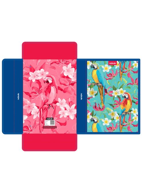 Füzetbox A4, hullámkarton, Papagáj, Nebulo