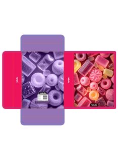 Füzetbox A5, hullámkarton, Candy, Nebulo