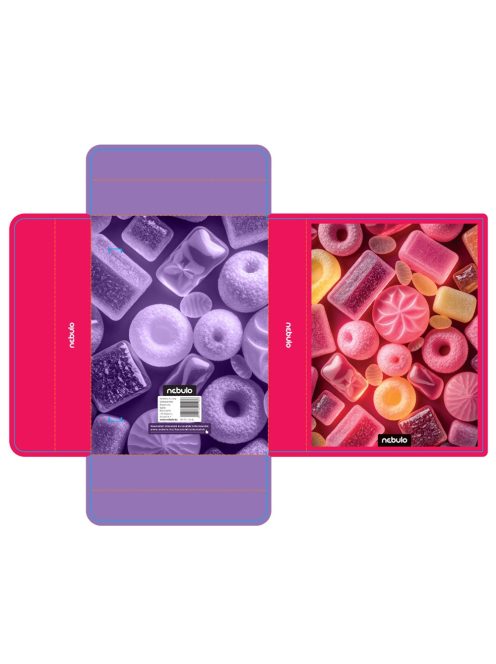 Füzetbox A5, hullámkarton, Candy, Nebulo