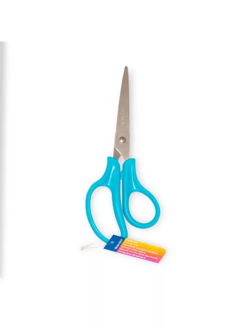 Olló 17cm, hegyes, ergonomikus, iskolai, Nebulo