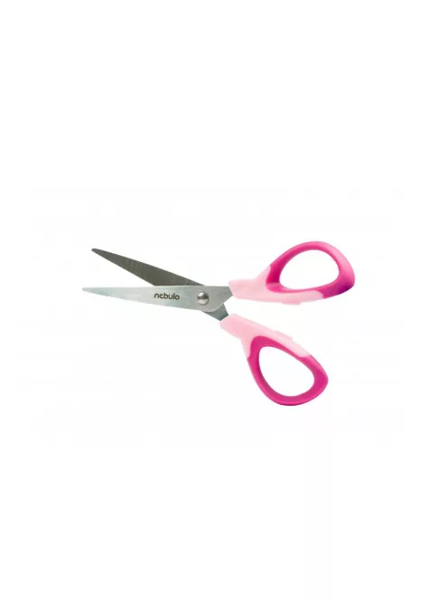 Olló 25cm, hegyes, ergonomikus, iskolai, Nebulo
