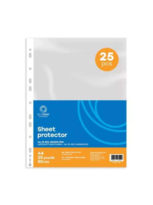 Genotherm lefűzhető, A4, 50 micron narancsos Bluering® 25 db/csomag, 4 csomag/karton kínáló